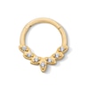 Thumbnail Image 1 of 10K Solid Gold CZ Fanned Clicker Hoop - 16G 5/16"