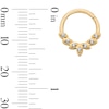Thumbnail Image 2 of 10K Solid Gold CZ Fanned Clicker Hoop - 16G 5/16"