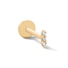 Thumbnail Image 1 of 14K Solid Gold CZ Bar Cartilage Stud - 18G 5/16"