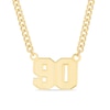 Thumbnail Image 1 of 14K Gold Plated Double Digit Number Curb Chain - 18" + 2”