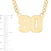 Thumbnail Image 2 of 14K Gold Plated Double Digit Number Curb Chain - 18" + 2”