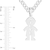 Thumbnail Image 2 of Sterling Silver Boy Silhouette Name Curb Chain Pendant - 18”