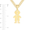 Thumbnail Image 2 of 14K Gold Plated Boy Silhouette Name Curb Chain Pendant - 18”