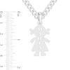 Thumbnail Image 2 of Sterling Silver Girl Silhouette Name Curb Chain Pendant - 18”