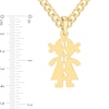 Thumbnail Image 2 of 14K Gold Plated Girl Silhouette Name Curb Chain Pendant - 18”