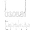 Thumbnail Image 2 of Sterling Silver Diamond Accent Date Bar Necklace - 18”