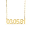 Thumbnail Image 1 of 14K Gold Plated Diamond Accent Date Bar Necklace - 18”