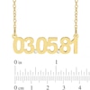 Thumbnail Image 2 of 14K Gold Plated Diamond Accent Date Bar Necklace - 18”