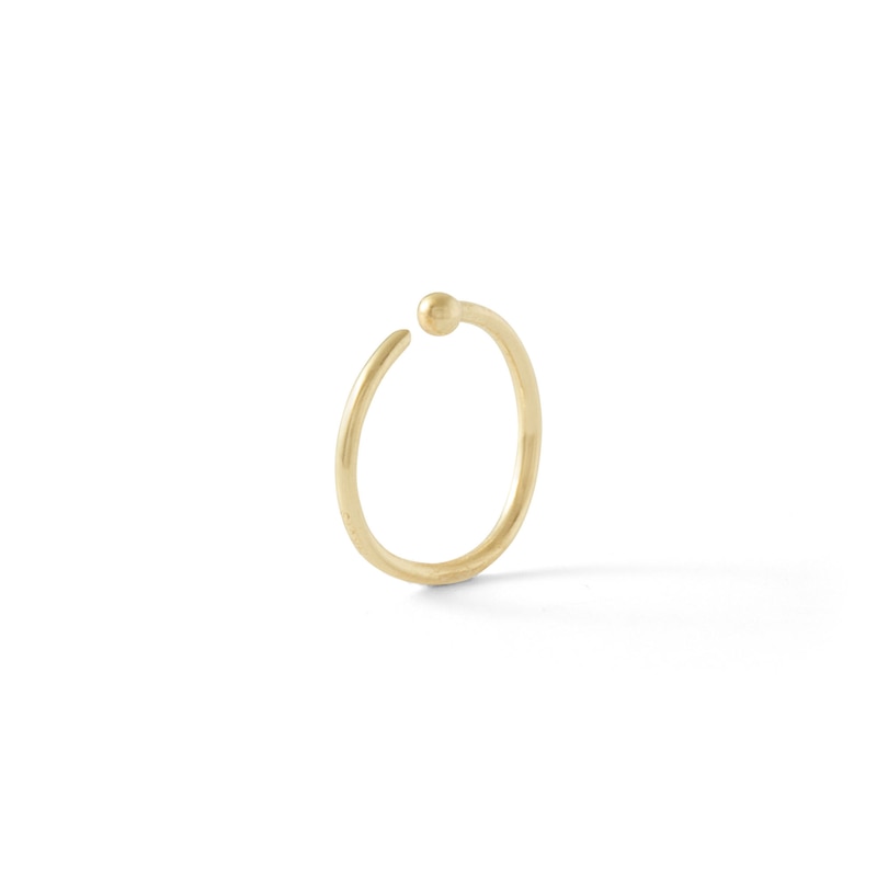 Main Image 1 of 10K Solid Gold Captive Bead Nose Ring - 20G 5/16"