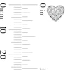 Thumbnail Image 2 of Solid Sterling Silver CZ Heart Cluster Studs