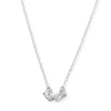 Thumbnail Image 1 of Sterling Silver CZ Emerald and Pear Toi et Moi Necklace - 18"