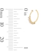 Thumbnail Image 4 of 10K Semi-Solid Gold CZ Nose Ring - 20G 5/16"