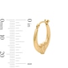 10K Gold Bonded Heart Hoop Earrings
