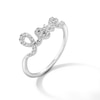 Solid Sterling Silver CZ “Love” Ring - Size 7