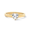 Thumbnail Image 1 of 10K Gold Bonded CZ Heart Solitaire Ring - Size 7.5
