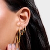 Thumbnail Image 2 of 10K Gold Bonded Twist Puff Oval Hoops