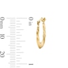 Thumbnail Image 3 of 10K Gold Bonded Twist Puff Oval Hoops