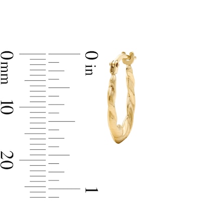 10K Gold Bonded Twist Puff Oval Hoops