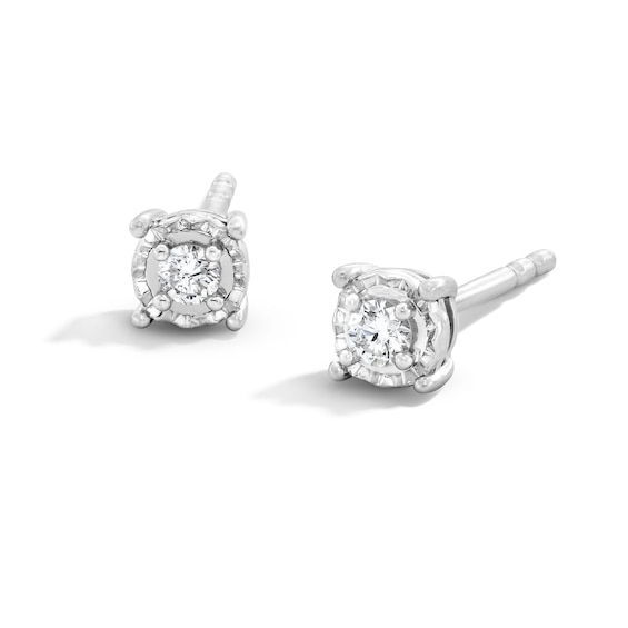 Sterling Silver1/10 CT. T.W. Lab-Grown Diamond Solitaire Studs