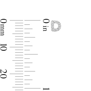 Solid Sterling Silver CZ Initial “D” Studs