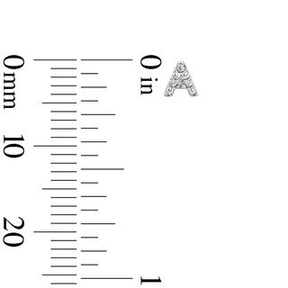 Solid Sterling Silver CZ Initial “A” Studs