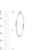 Thumbnail Image 3 of Hollow Sterling Silver Hoop Earrings