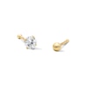 Thumbnail Image 1 of 10K Solid Gold CZ and Ball Nose Stud Set - 22G 1/4"