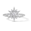 Thumbnail Image 1 of Solid Sterling Silver CZ Sunburst Ring - Size 7