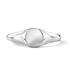 Thumbnail Image 1 of Solid Sterling Silver Button Signet Ring - Size 7