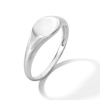 Thumbnail Image 2 of Solid Sterling Silver Button Signet Ring - Size 7