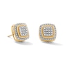 Thumbnail Image 1 of 14K Gold Plated 1/20 CT. T.W. Lab-Grown Diamond Cushion Frame Studs