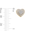 Thumbnail Image 2 of 14K Gold Plated 1/20 CT. T.W. Lab-Grown Diamond Heart Frame Studs