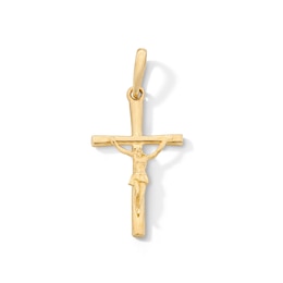 10K Solid Gold Mini Crucifix Charm
