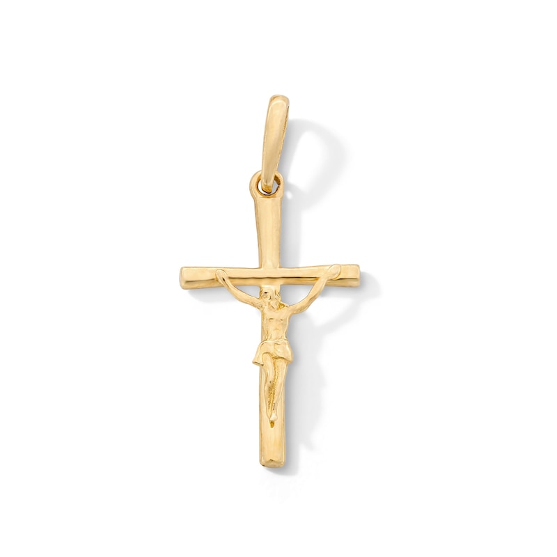 10K Solid Gold Mini Crucifix Charm