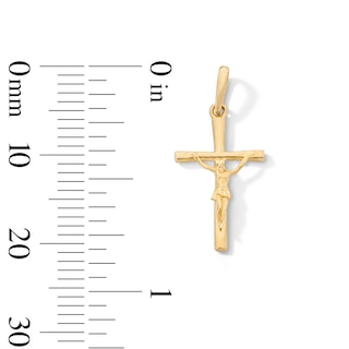 10K Solid Gold Mini Crucifix Charm