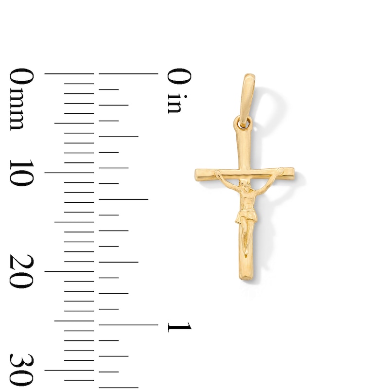 Main Image 2 of 10K Solid Gold Mini Crucifix Charm