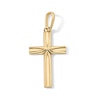 Thumbnail Image 1 of 10K Solid Gold Mini Beveled Cross Charm