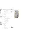 Thumbnail Image 2 of 14K Gold Plated 1/20 CT. T.W. Lab-Grown Diamond Four Row Huggie Hoops