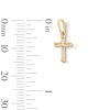Thumbnail Image 2 of 10K Solid Gold CZ Center Mini Open Cross Charm