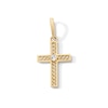 Thumbnail Image 1 of 10K Solid Gold CZ Center Mini Lattice Cross Charm
