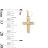 Thumbnail Image 2 of 10K Solid Gold CZ Center Mini Lattice Cross Charm