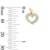 Thumbnail Image 2 of 10K Solid Gold CZ Mini Heart Outline Charm