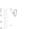 Thumbnail Image 3 of Solid Sterling Silver CZ Emerald Hoops