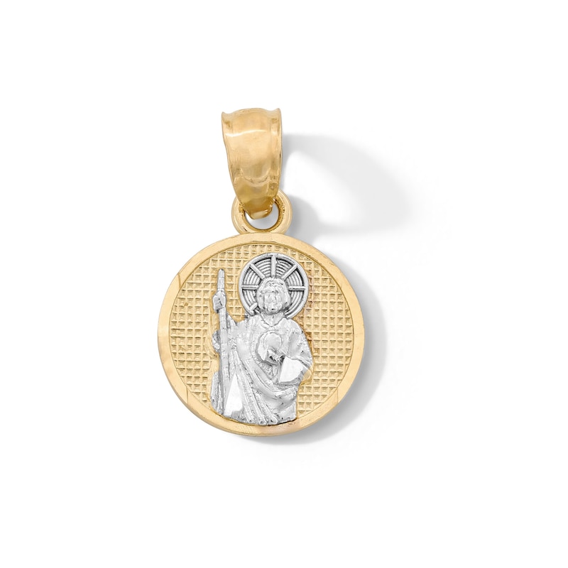Main Image 1 of 10K Two-Tone Solid Gold Mini St. Jude Charm