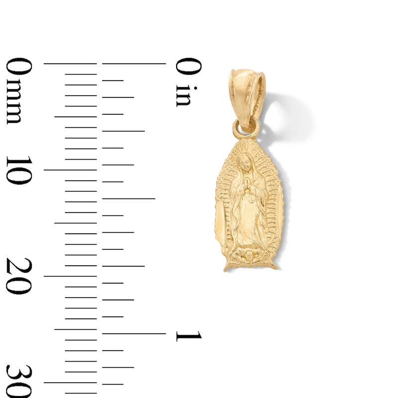 Main Image 2 of 10K Solid Gold Mini Our Lady of Guadalupe Charm