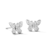 Thumbnail Image 1 of Solid Sterling Silver Textured Butterfly Studs