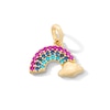 Thumbnail Image 1 of 10K Solid Gold Pink, Blue and Turquoise Mini Rainbow Charm