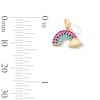 Thumbnail Image 2 of 10K Solid Gold Pink, Blue and Turquoise Mini Rainbow Charm