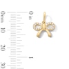 10K Solid Gold CZ Mini Bow Charm