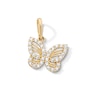 10K Solid Gold CZ Mini Butterfly Charm